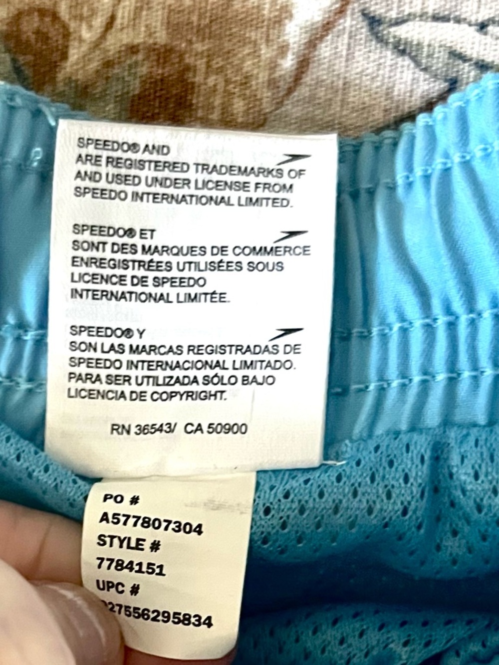 Speedo Lemon Print Swim Trunks Small Blue Citrus Swim Shorts Beach Pool Vacation - Picture 3 of 6